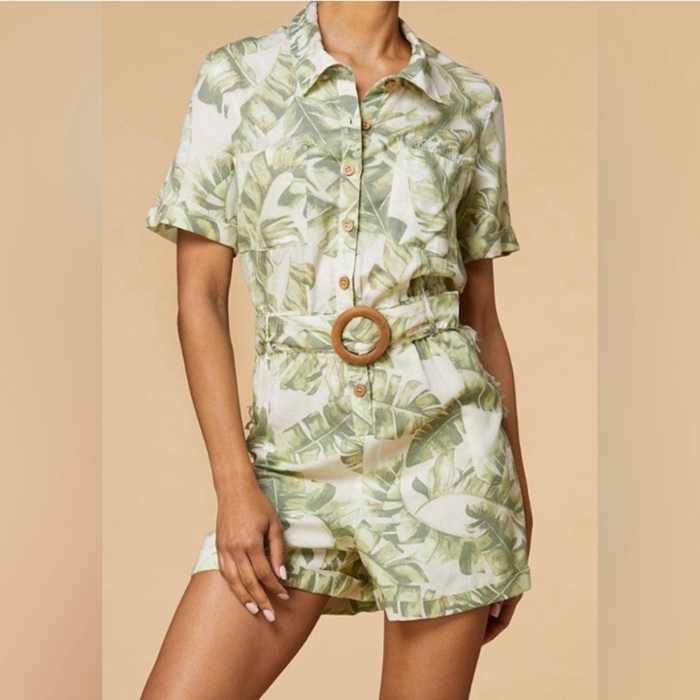 Palm Perfect Romper - Picture 1 of 6